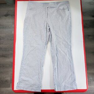 Tommy Hilfiger Capri short summer lightweight white & navy blue stripes size 10